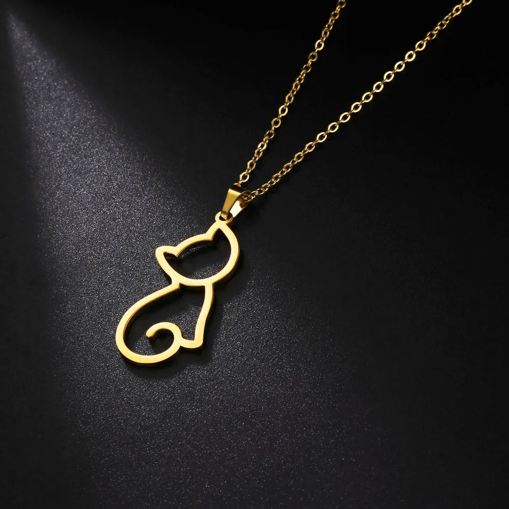 Sipuris New In Cute Cat Necklace For Women Men Stylish Choker Fashion Jewelry Gift