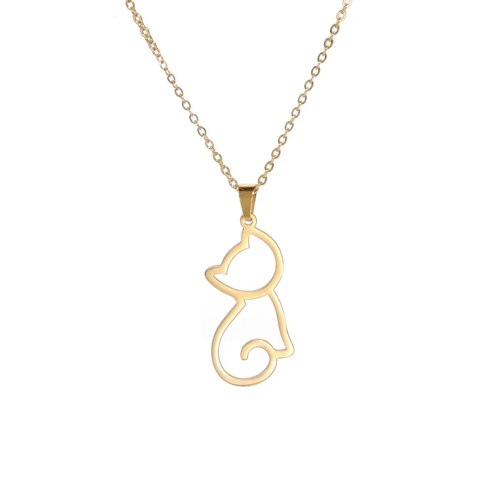 Sipuris New In Cute Cat Necklace For Women Men Stylish Choker Fashion Jewelry Gift