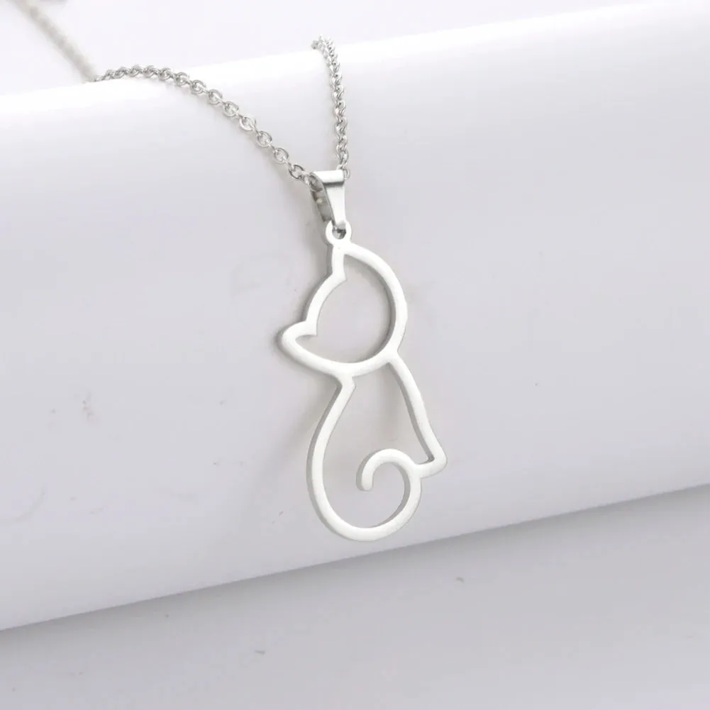 Sipuris New In Cute Cat Necklace For Women Men Stylish Choker Fashion Jewelry Gift