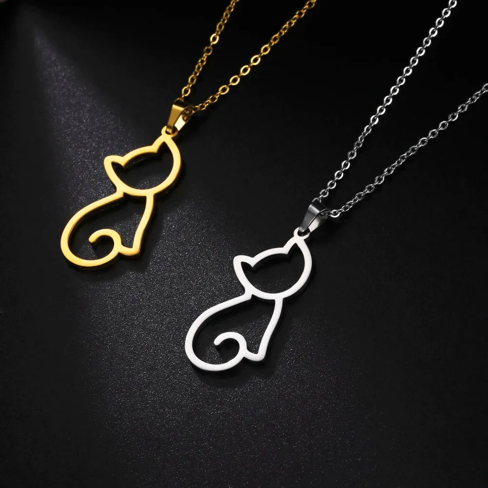 Sipuris New In Cute Cat Necklace For Women Men Stylish Choker Fashion Jewelry Gift