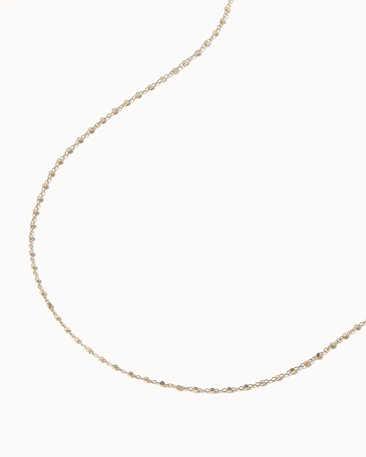 Solid Gold Trace and Cube Chain