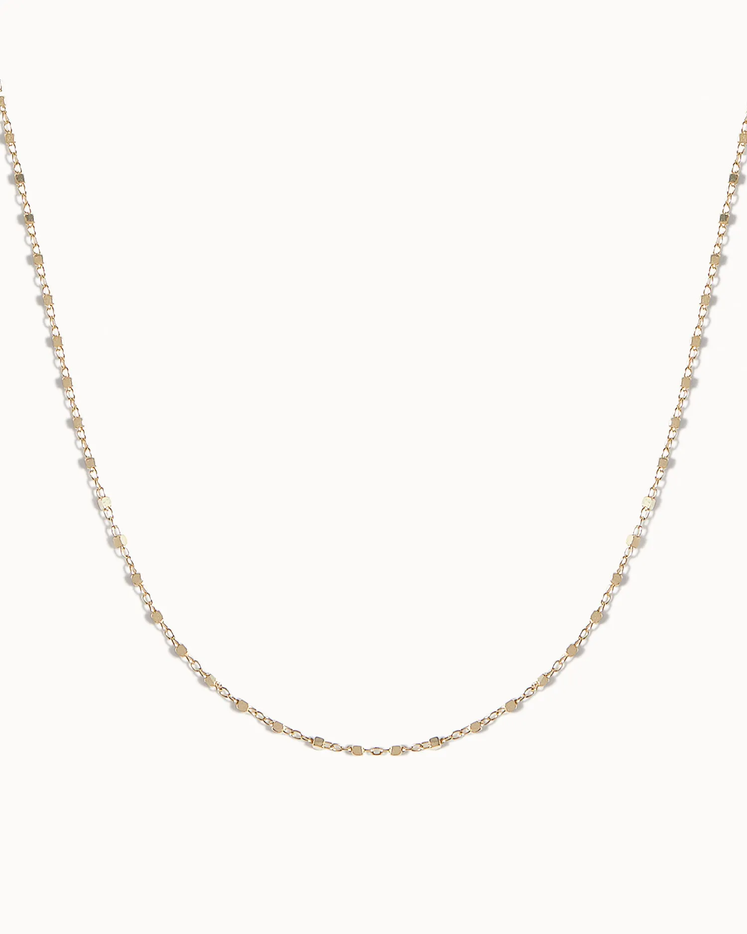 Solid Gold Trace and Cube Chain