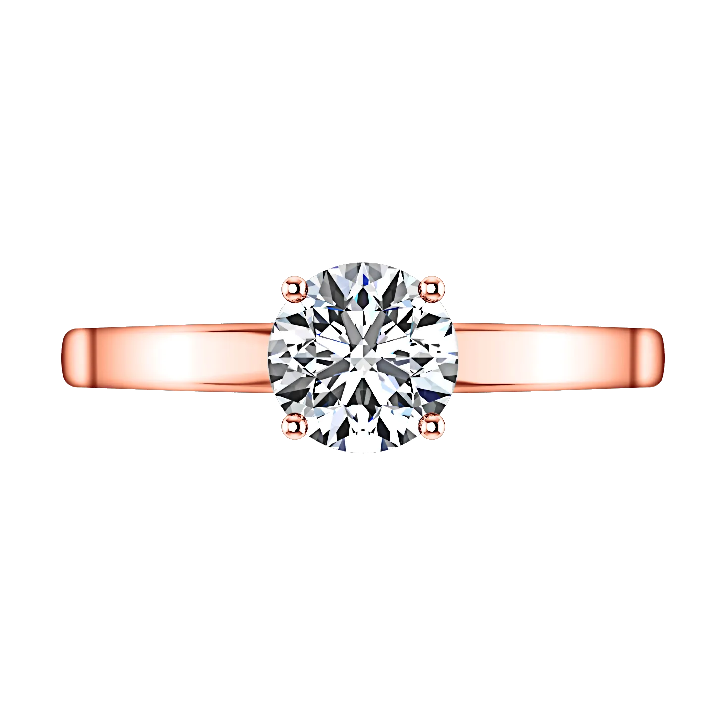 Solitaire Engagement Ring Nuovo 14K Rose Gold