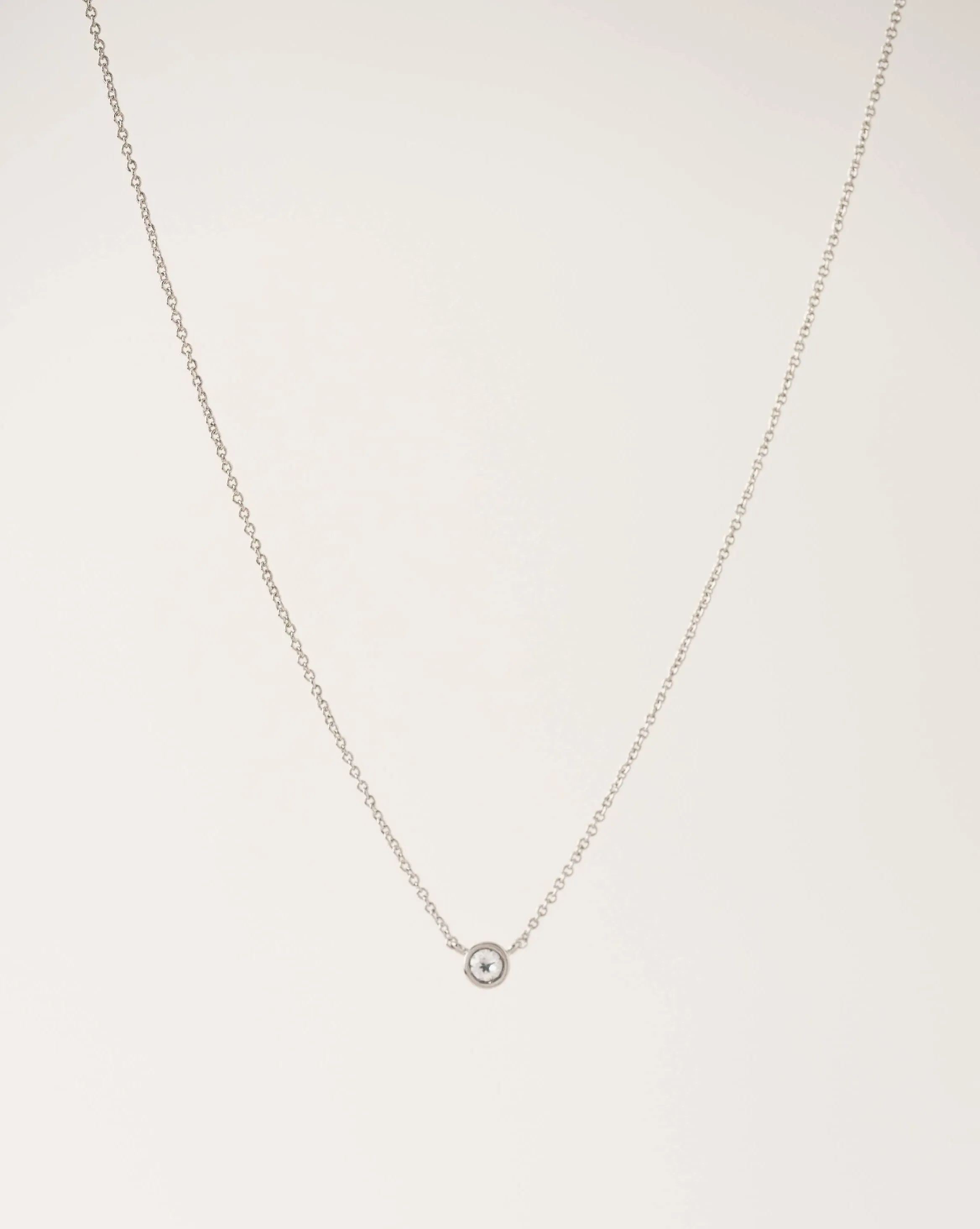 Solitaire Necklace - Silver