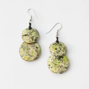 Speckled Green Amelie Earrings