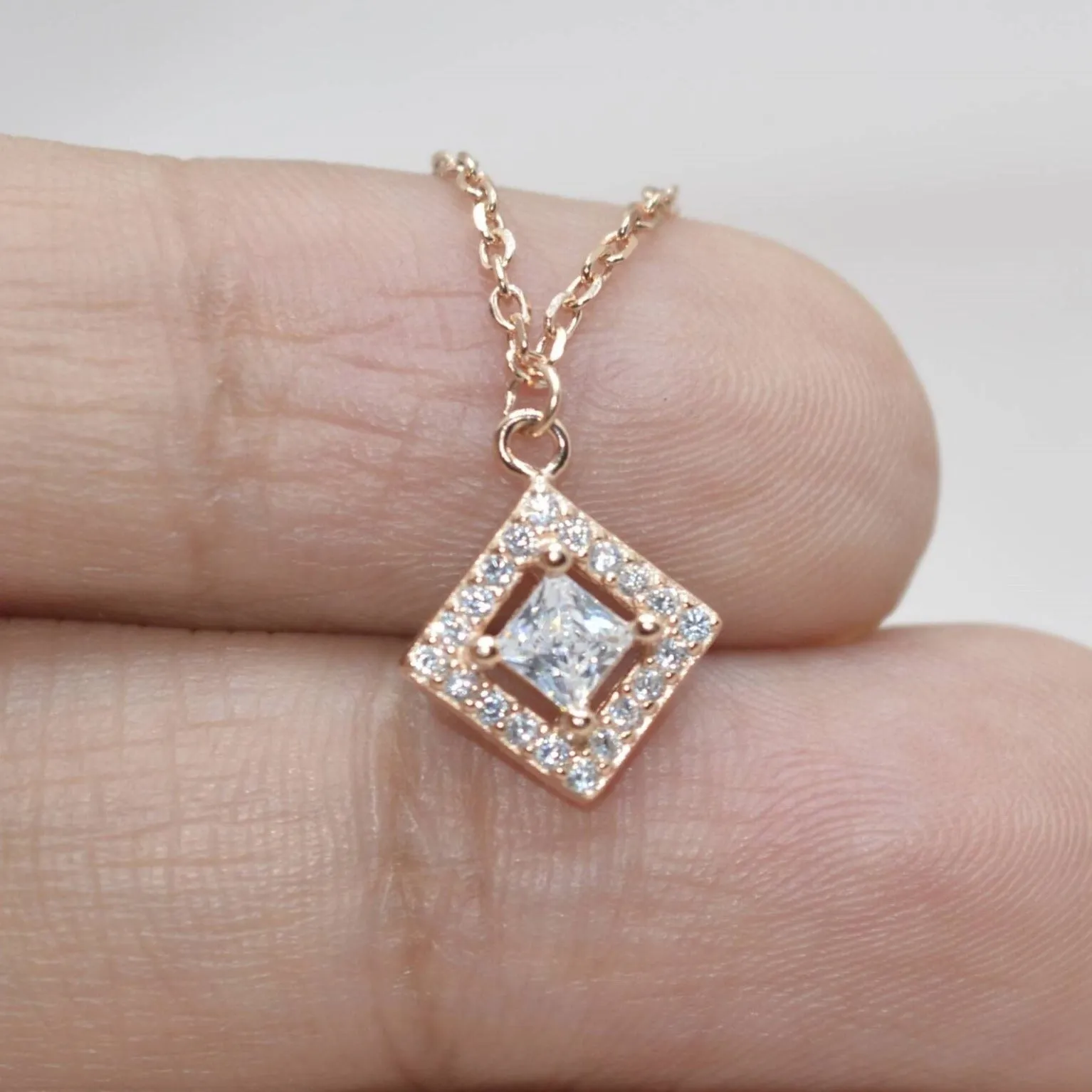 Square Serenity layered Necklace