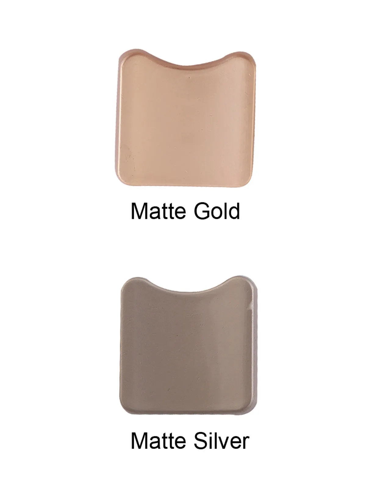 Square Shape Matte Finish Downhole Loop Shank Metal Button