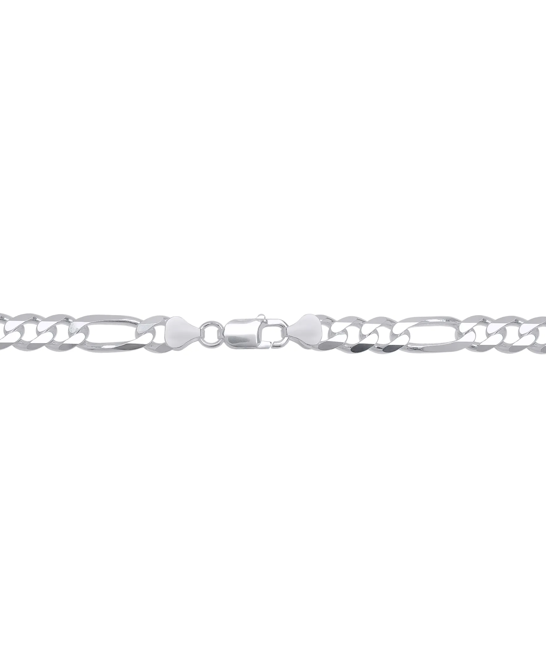 Sterling Silver DC FLAT FIGARO Necklace 22"
