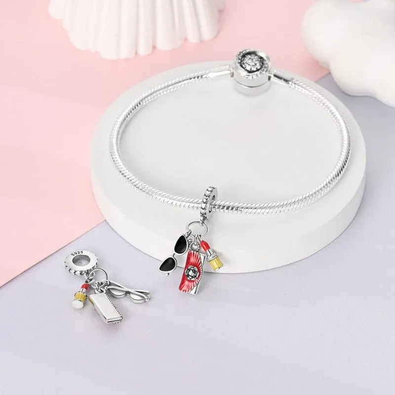 Sunglasses, Lipstick, & Handbag Charm