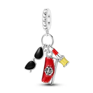 Sunglasses, Lipstick, & Handbag Charm
