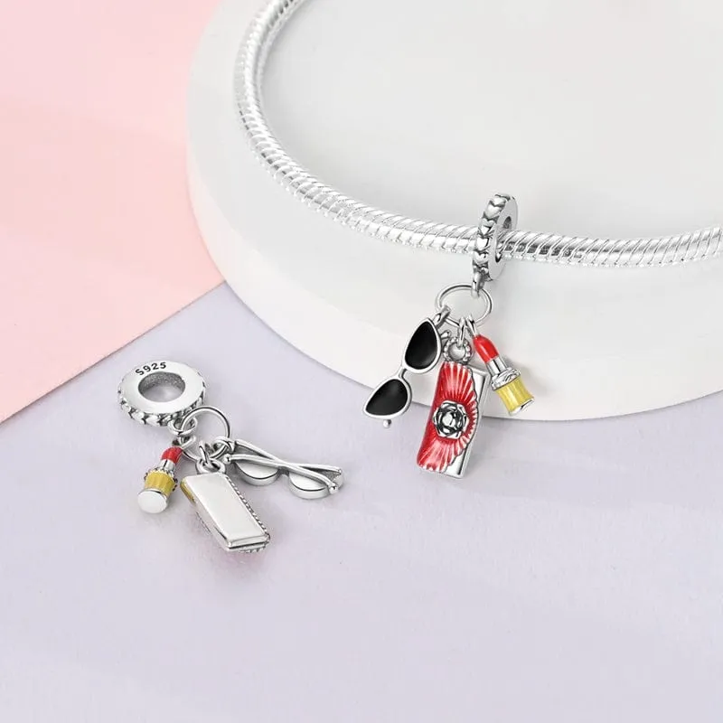 Sunglasses, Lipstick, & Handbag Charm