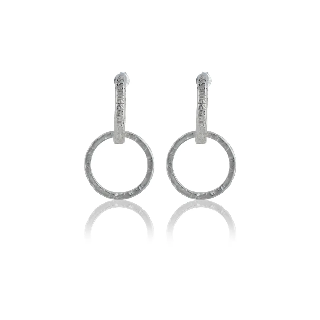 Support Earrings -  Silver