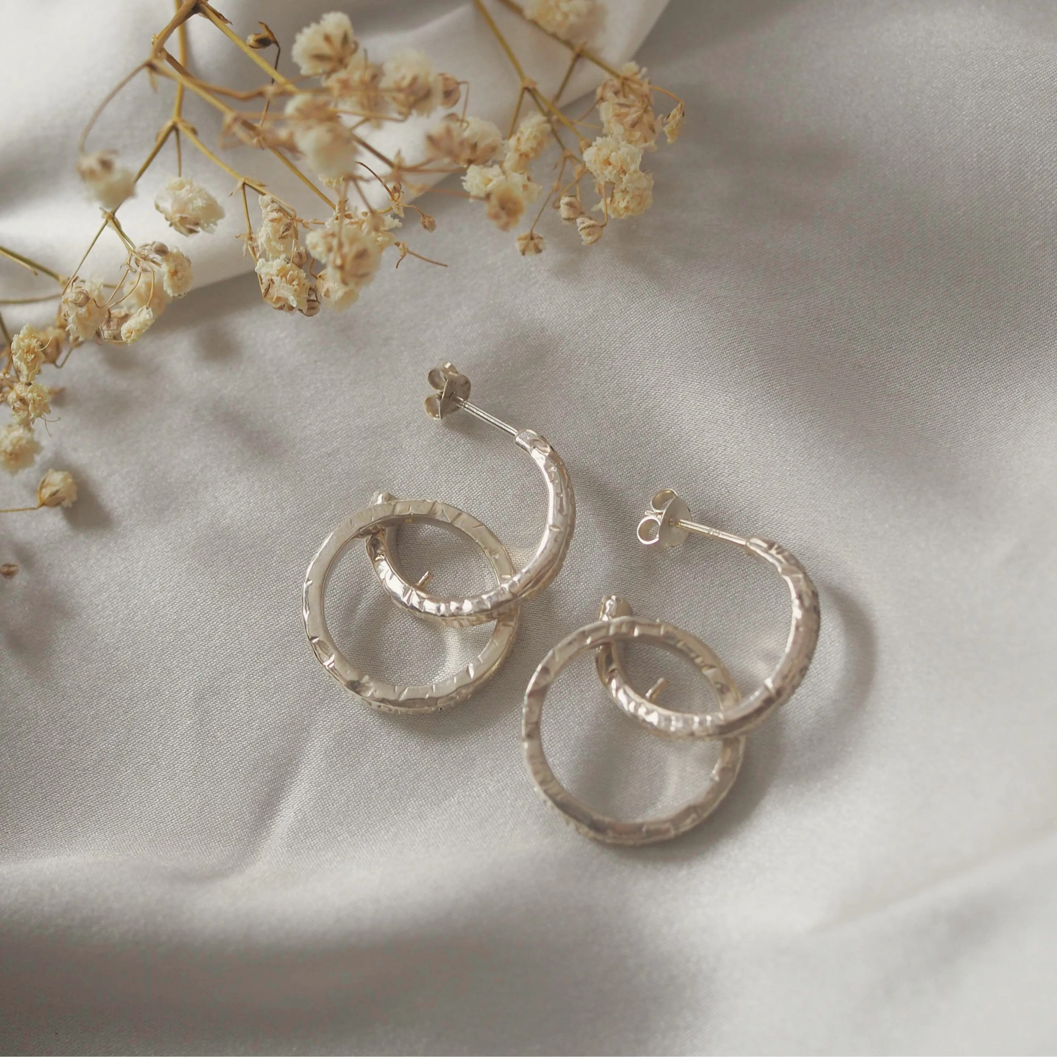 Support Earrings -  Silver