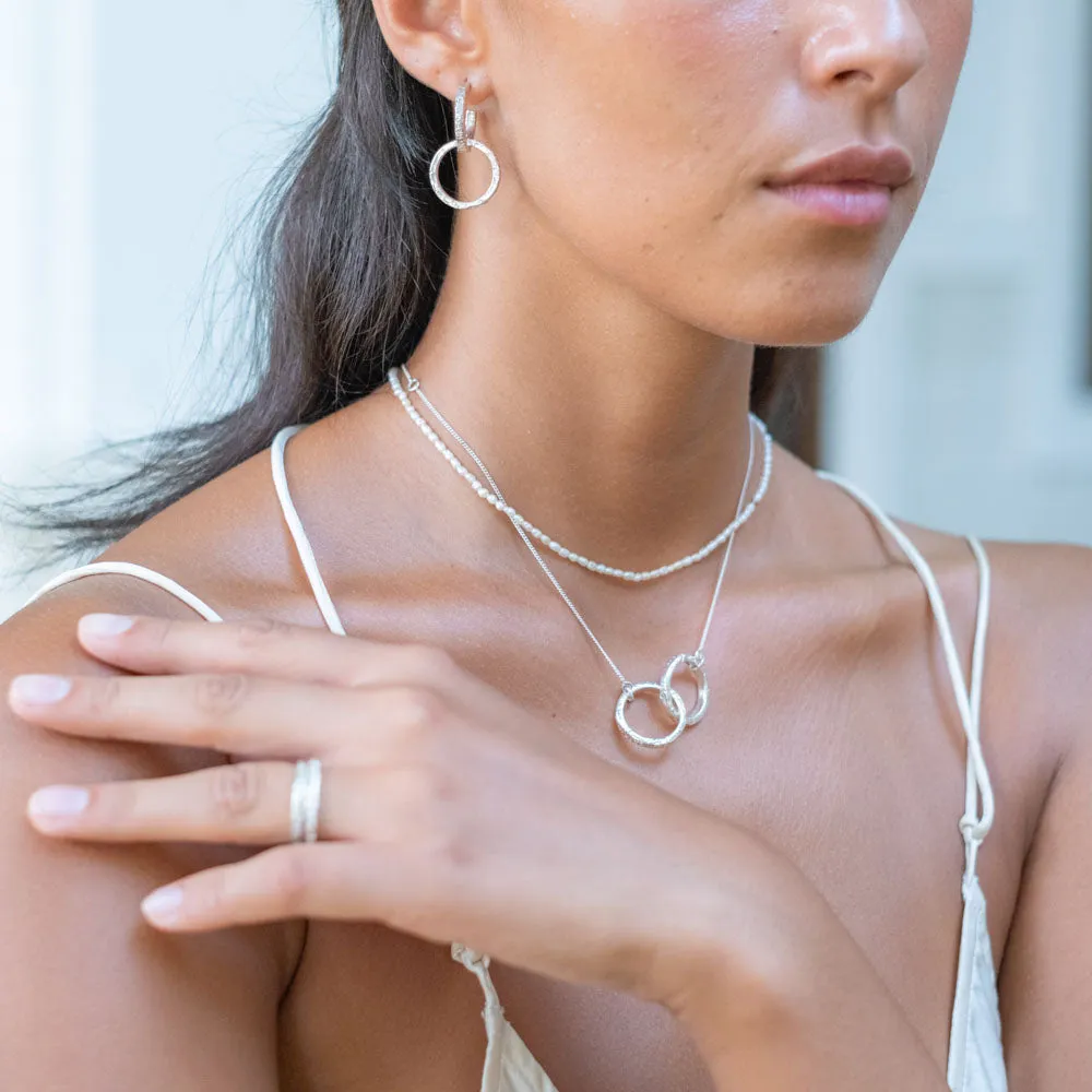 Support Earrings -  Silver