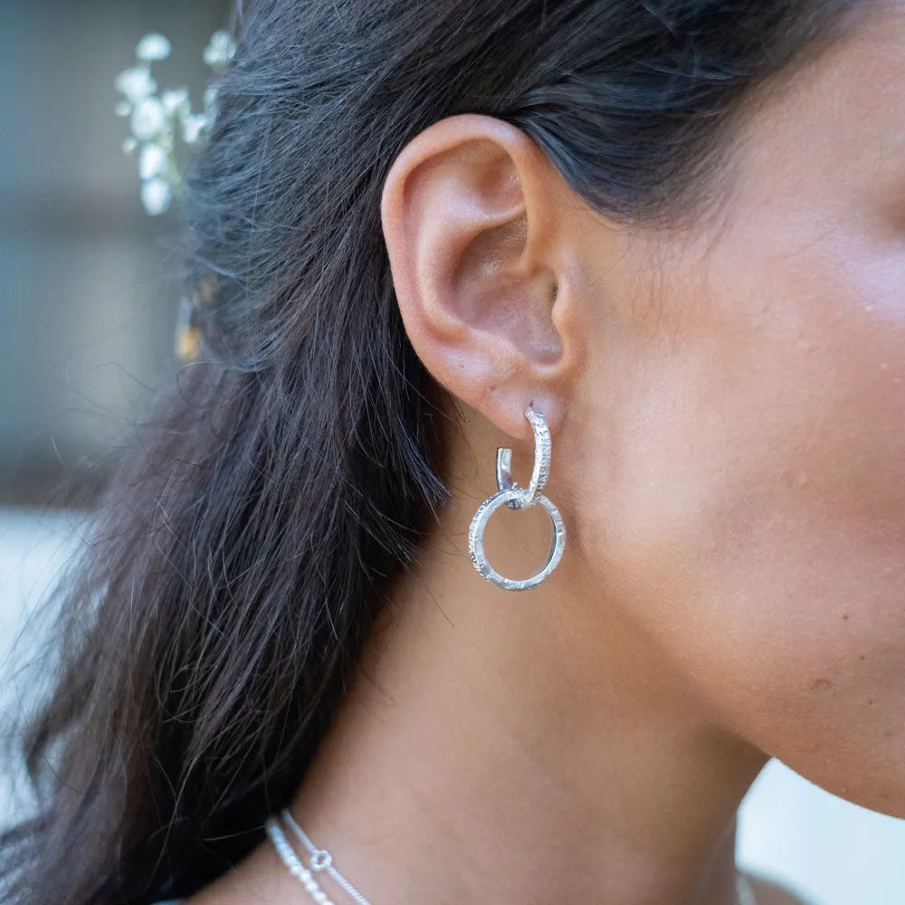 Support Earrings -  Silver