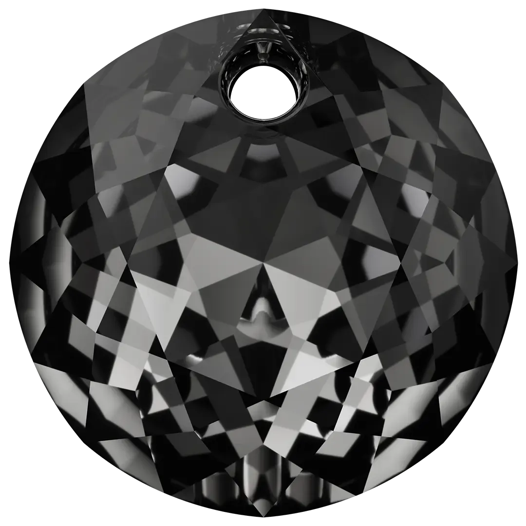 Swarovski Pendants Classic Cut (6430) Crystal Silver Night