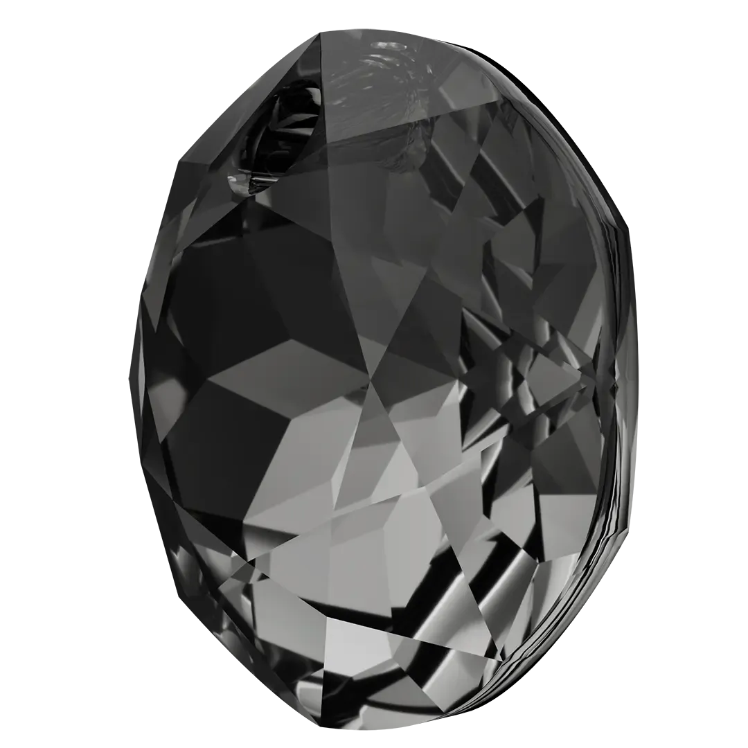 Swarovski Pendants Classic Cut (6430) Crystal Silver Night