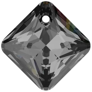 Swarovski Pendants Princess Cut (6431) Crystal Silver Night