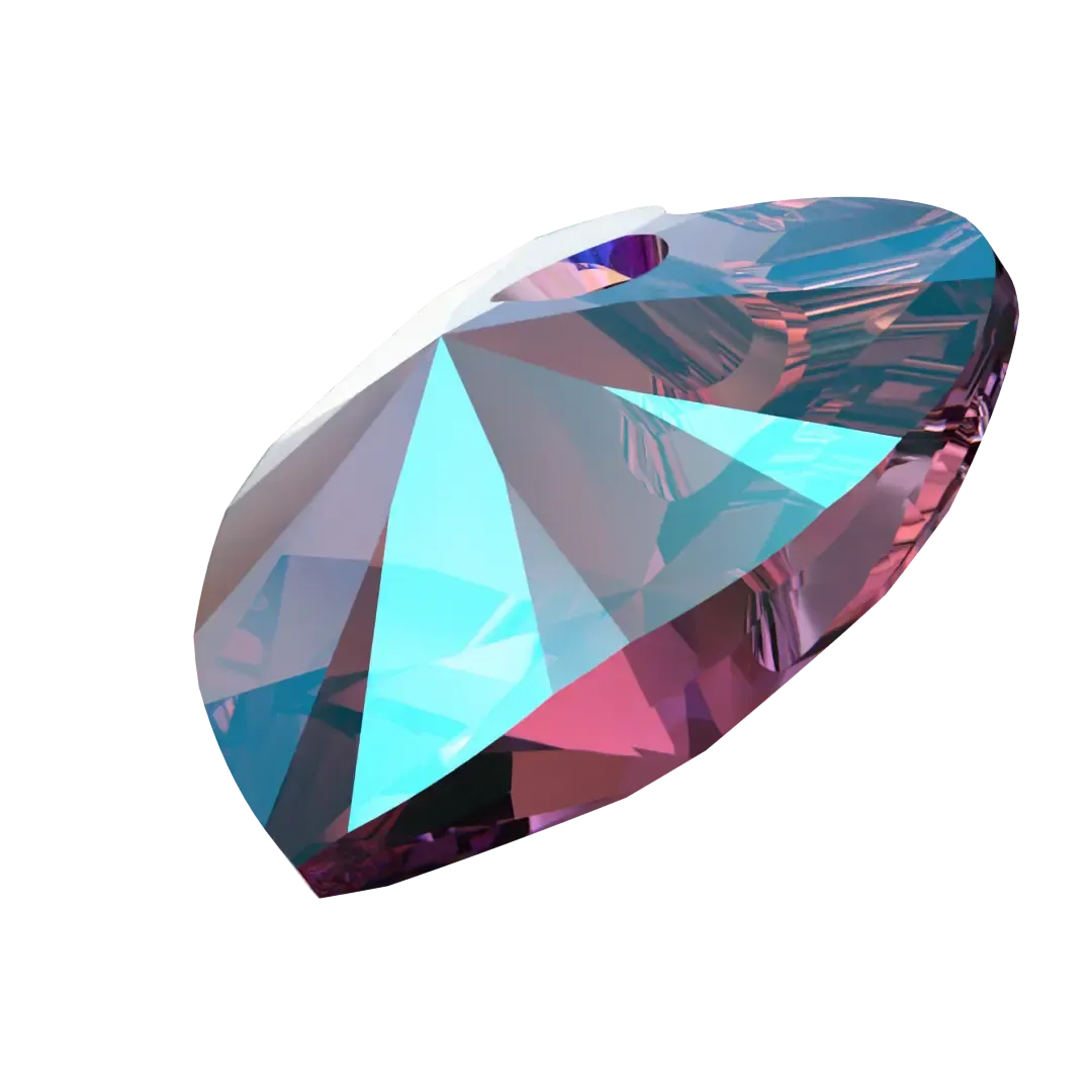 Swarovski Pendants Xilion Heart (6228) Amethyst Shimmer