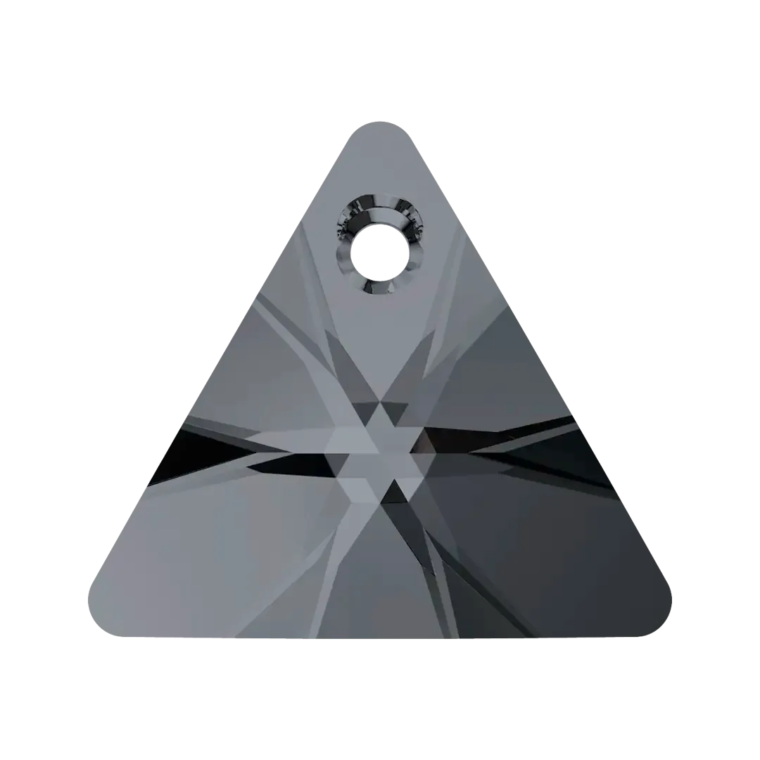Swarovski Pendants Xilion Triangle (6628) Crystal Silver Night