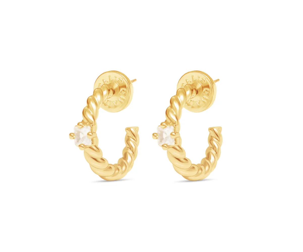 Talis Chains Everyday twist hoops CZ