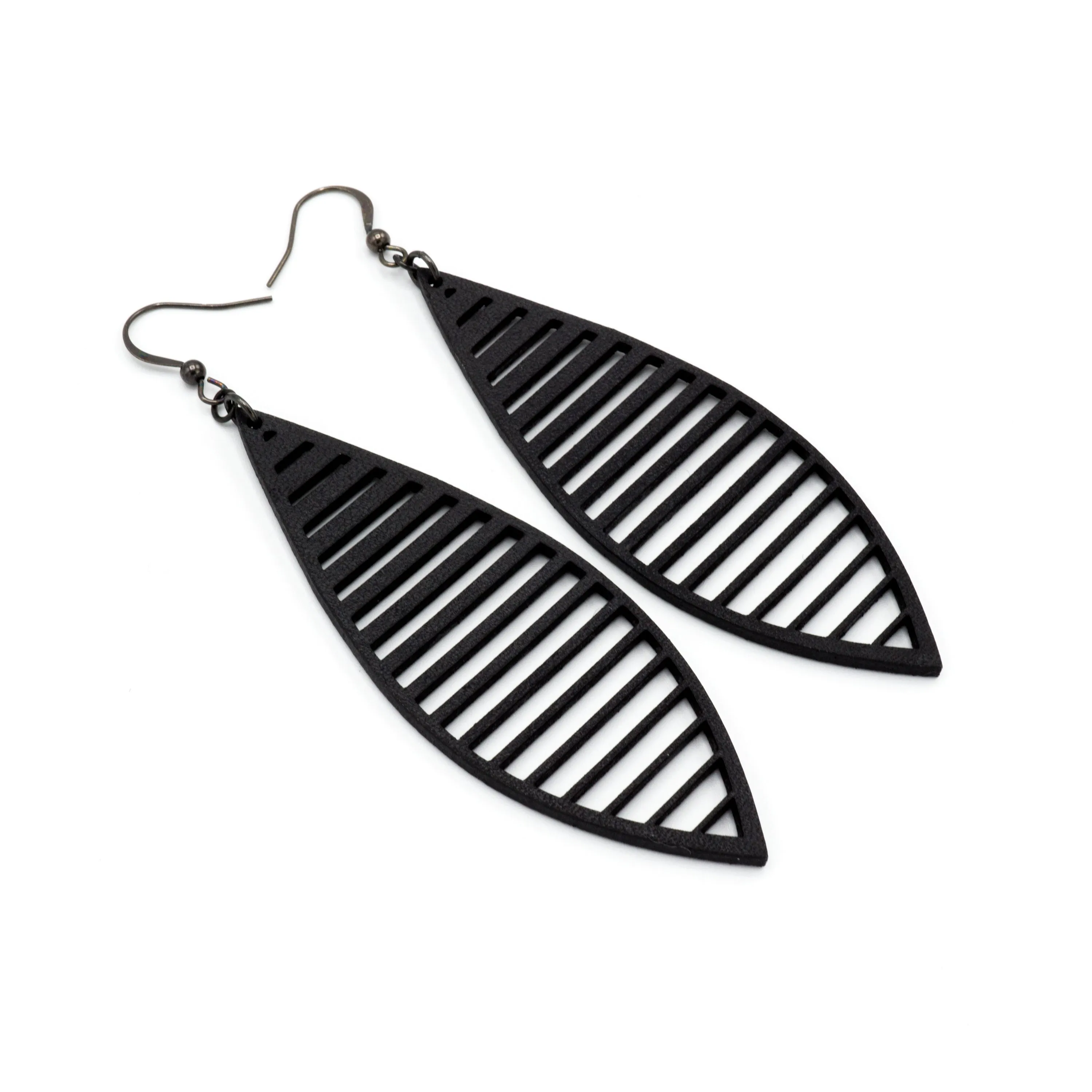 Terrabyte 11_5 // Leather Earrings - Black
