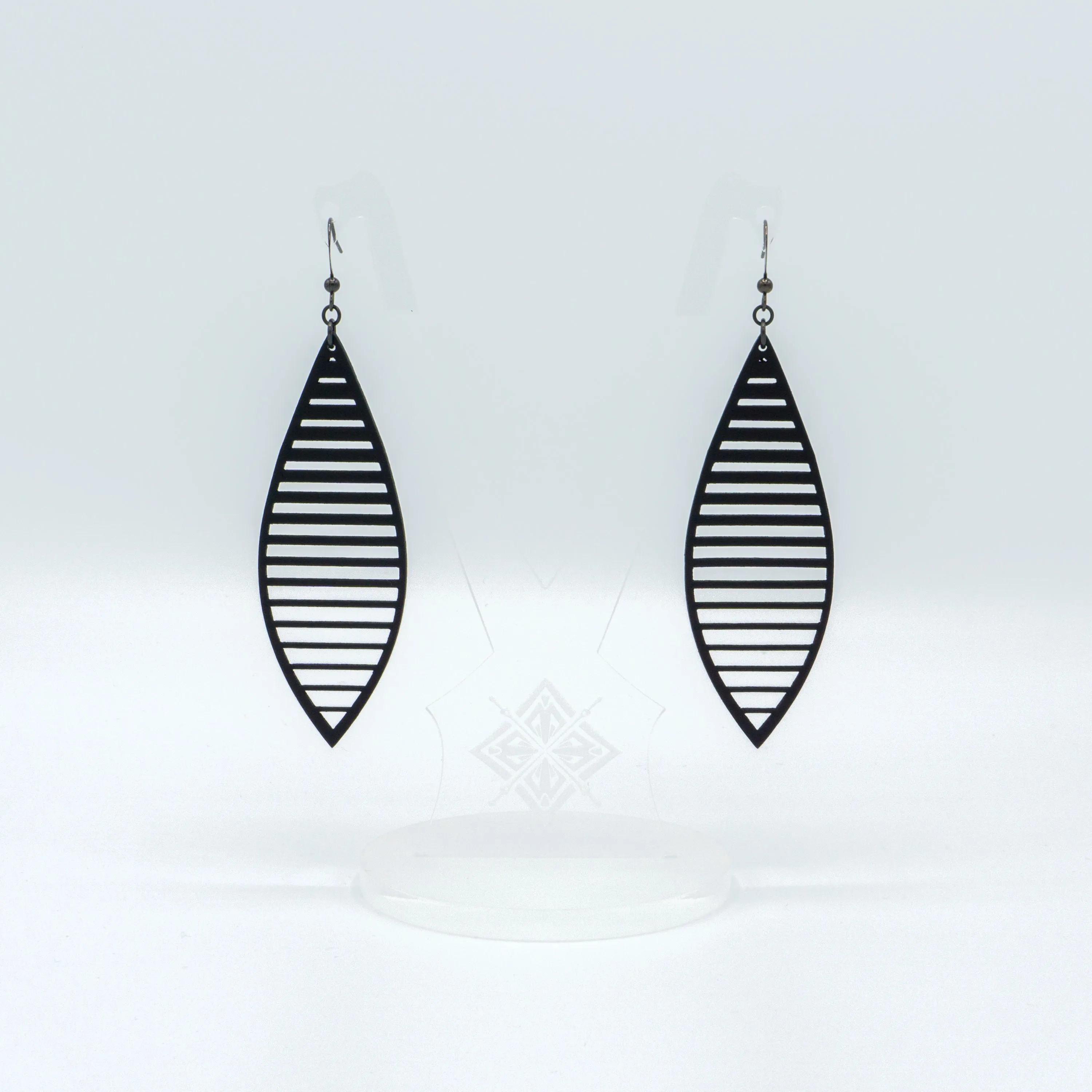 Terrabyte 11_5 // Leather Earrings - Black