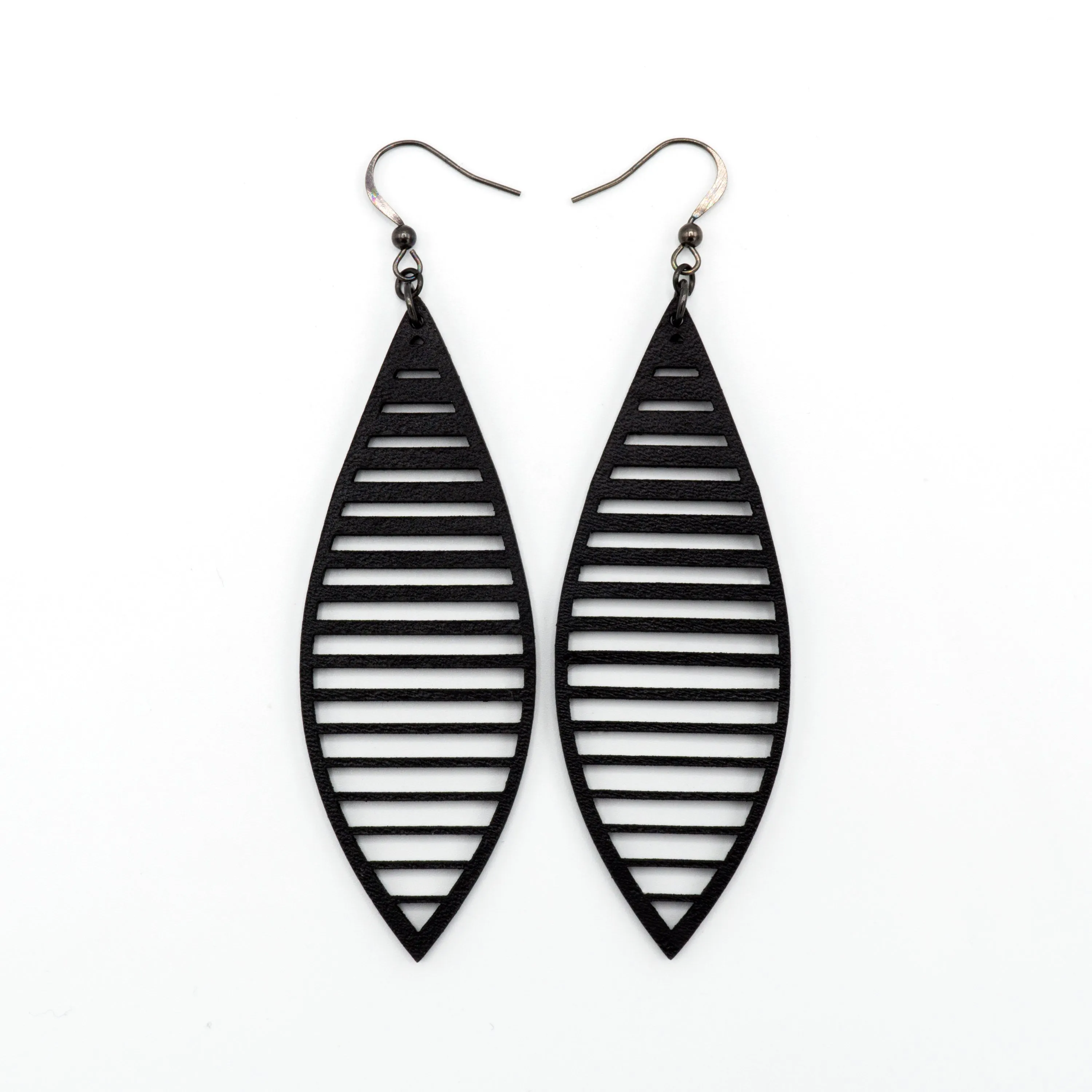 Terrabyte 11_5 // Leather Earrings - Black