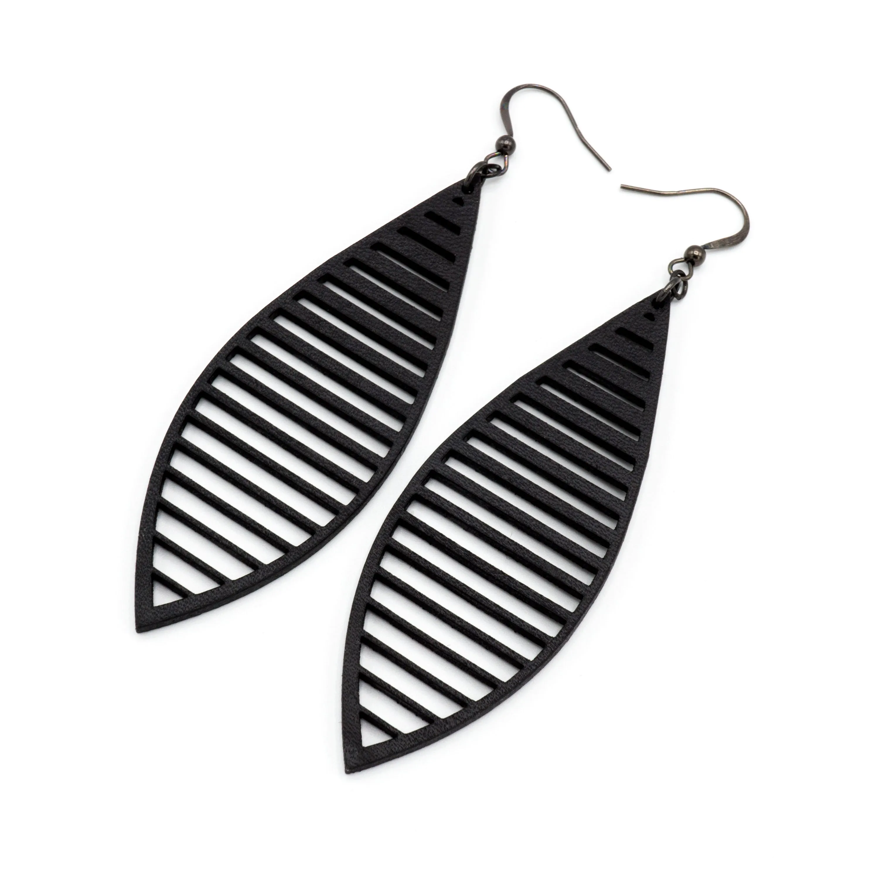 Terrabyte 11_5 // Leather Earrings - Black