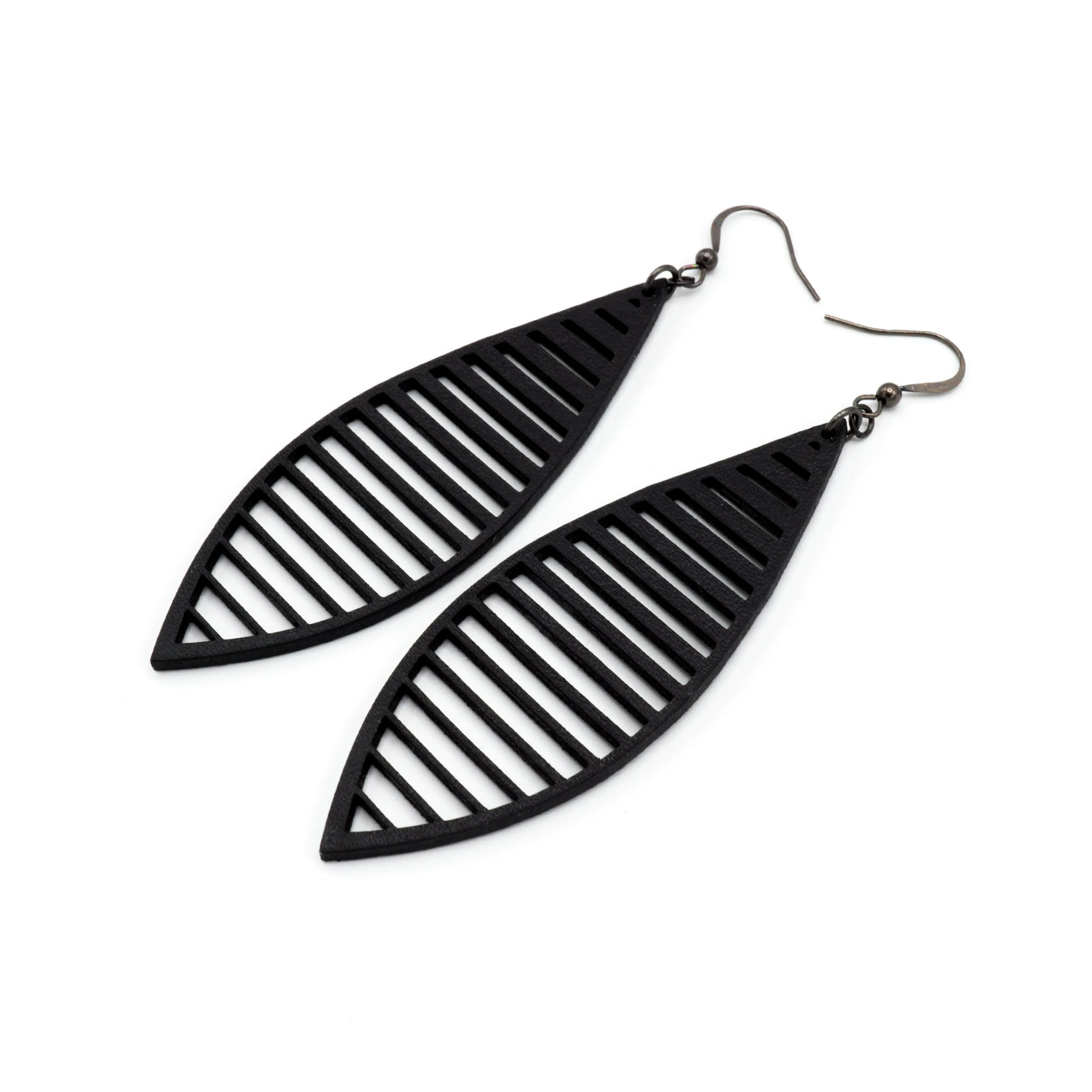 Terrabyte 11_5 // Leather Earrings - Black