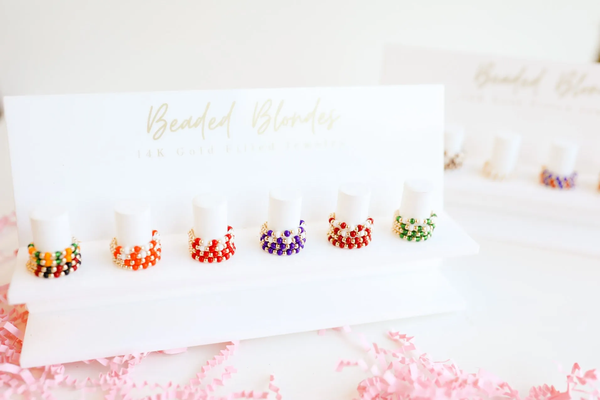 The Poppi Ring in Bright Red & White