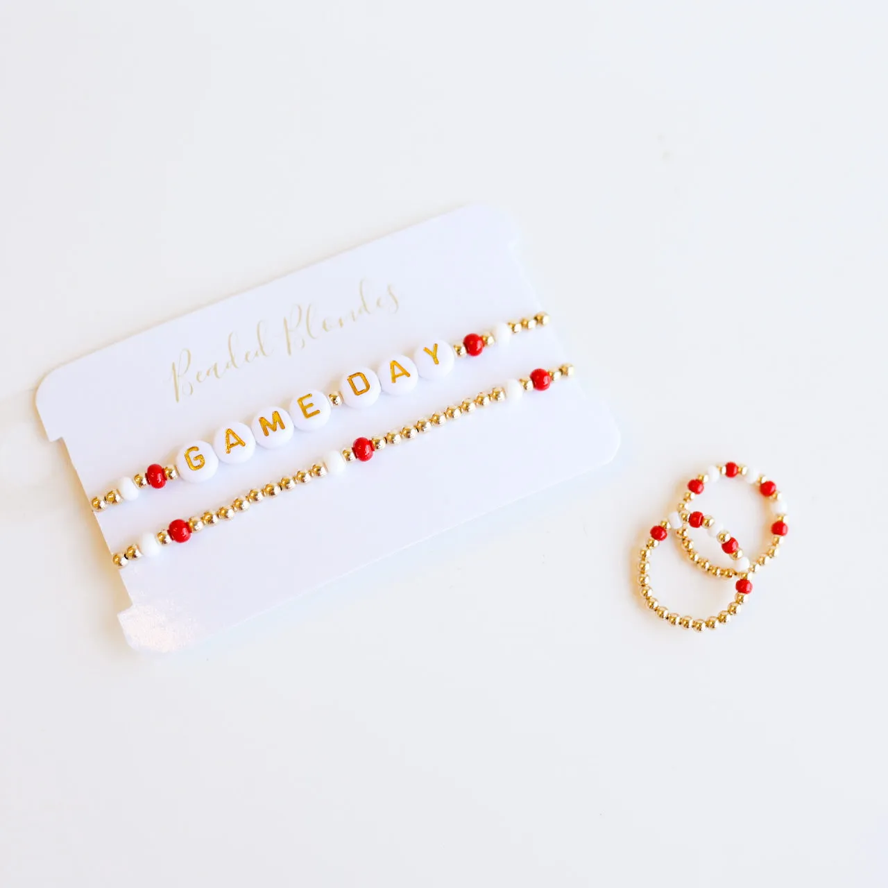 The Poppi Ring in Bright Red & White