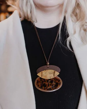 Tortoise Statement Long Necklace