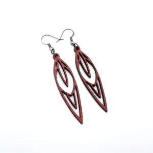 Totem 02 [S] // Leather Earrings - Red