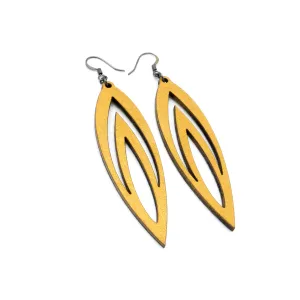 Totem 08 [L] // Leather Earrings - Gold