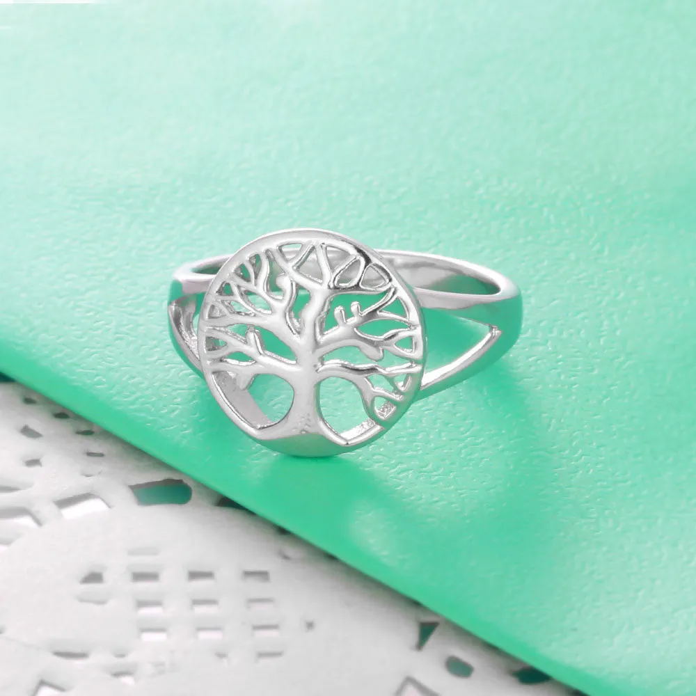 Tree of Life Classic Accessories 925 Sterling Silver Rings For Women New Fashion Rings