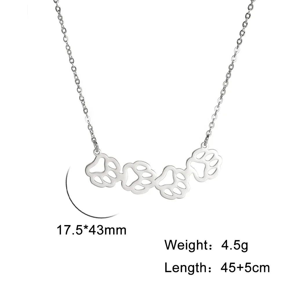 Unift Elegant Cat Necklace for Women Girls Stainless Steel Choker Trendy Animal Jewelry