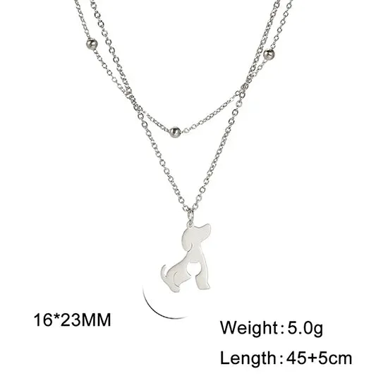 Unift Elegant Cat Necklace for Women Girls Stainless Steel Choker Trendy Animal Jewelry