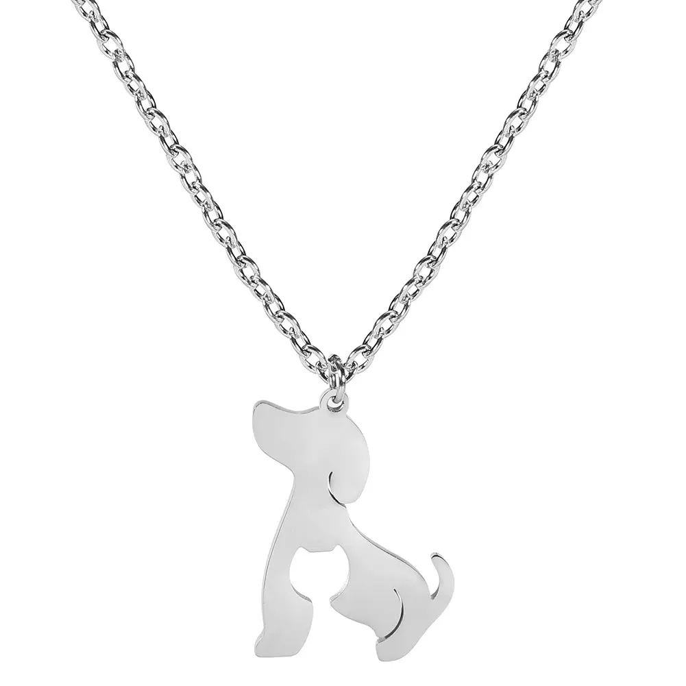 Unift Elegant Cat Necklace for Women Girls Stainless Steel Choker Trendy Animal Jewelry