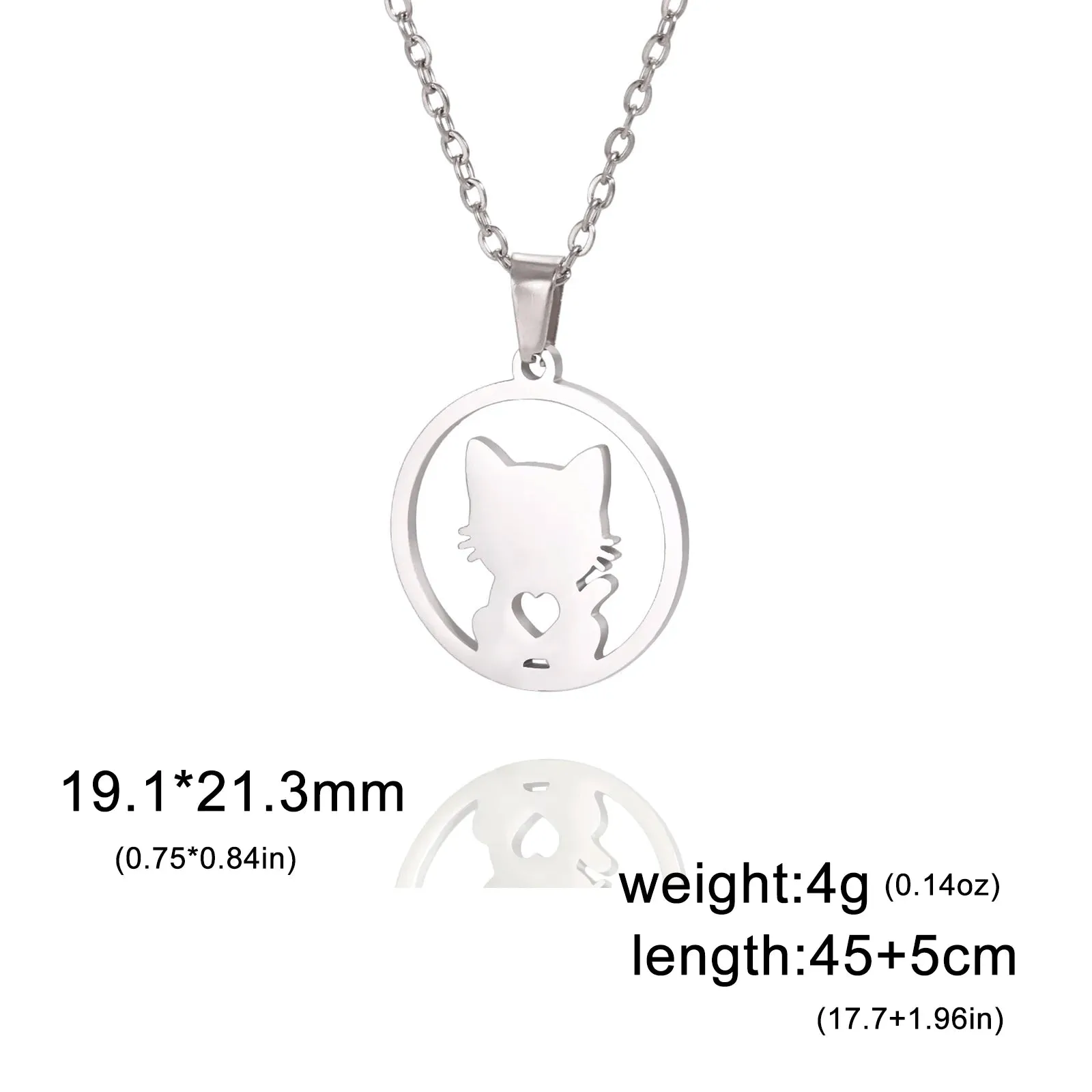 Unift Elegant Cat Necklace for Women Girls Stainless Steel Choker Trendy Animal Jewelry