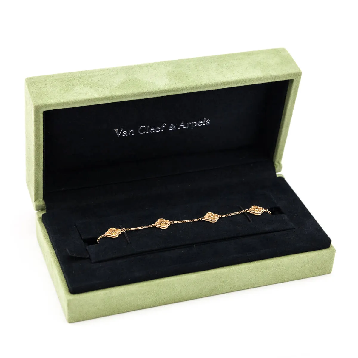 Van Cleef & Arpels 18K Rose Gold Sweet Alhambra 6 Motifs Bracelet