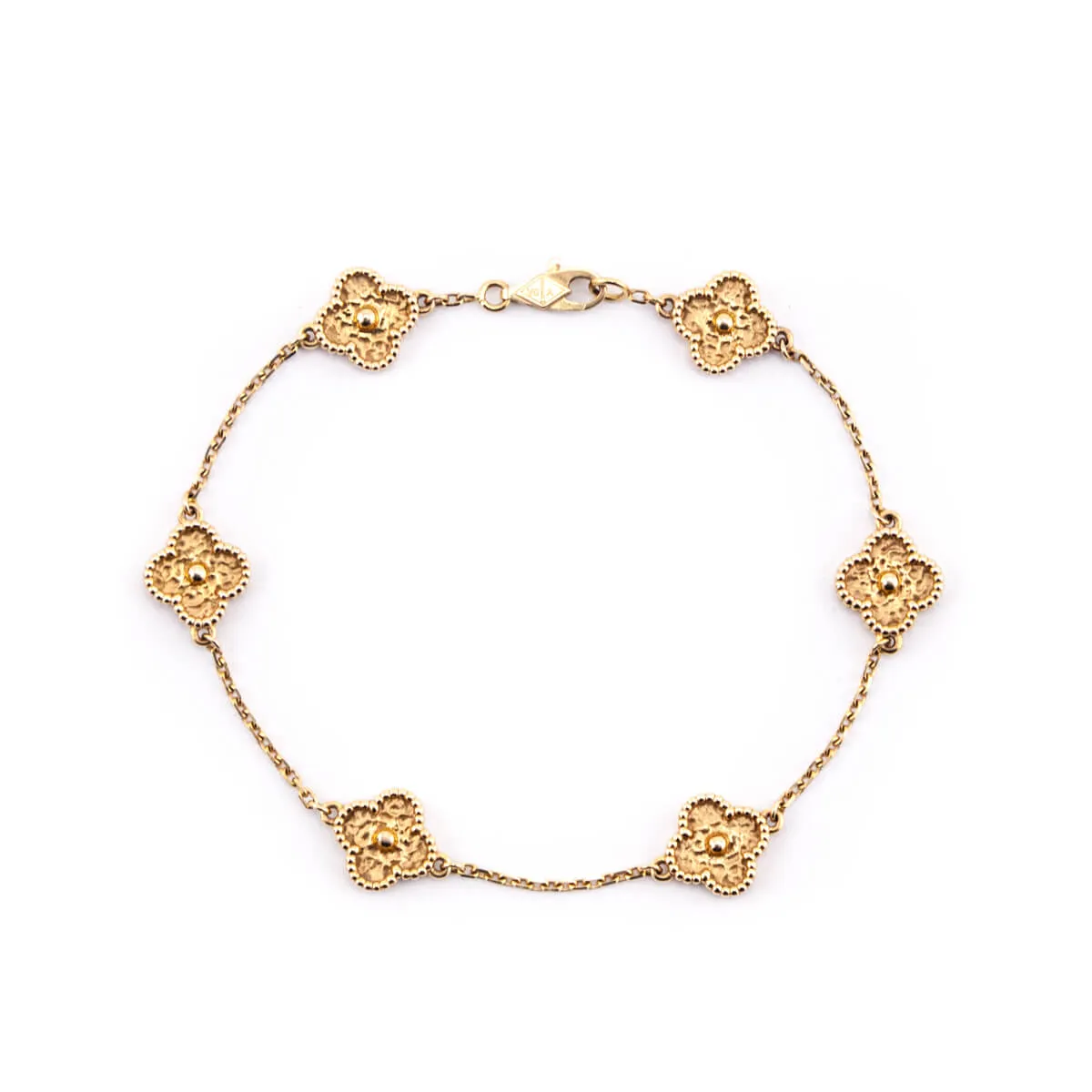 Van Cleef & Arpels 18K Rose Gold Sweet Alhambra 6 Motifs Bracelet