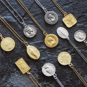 Vintage Boho Coin Necklace Made With 925 Silver