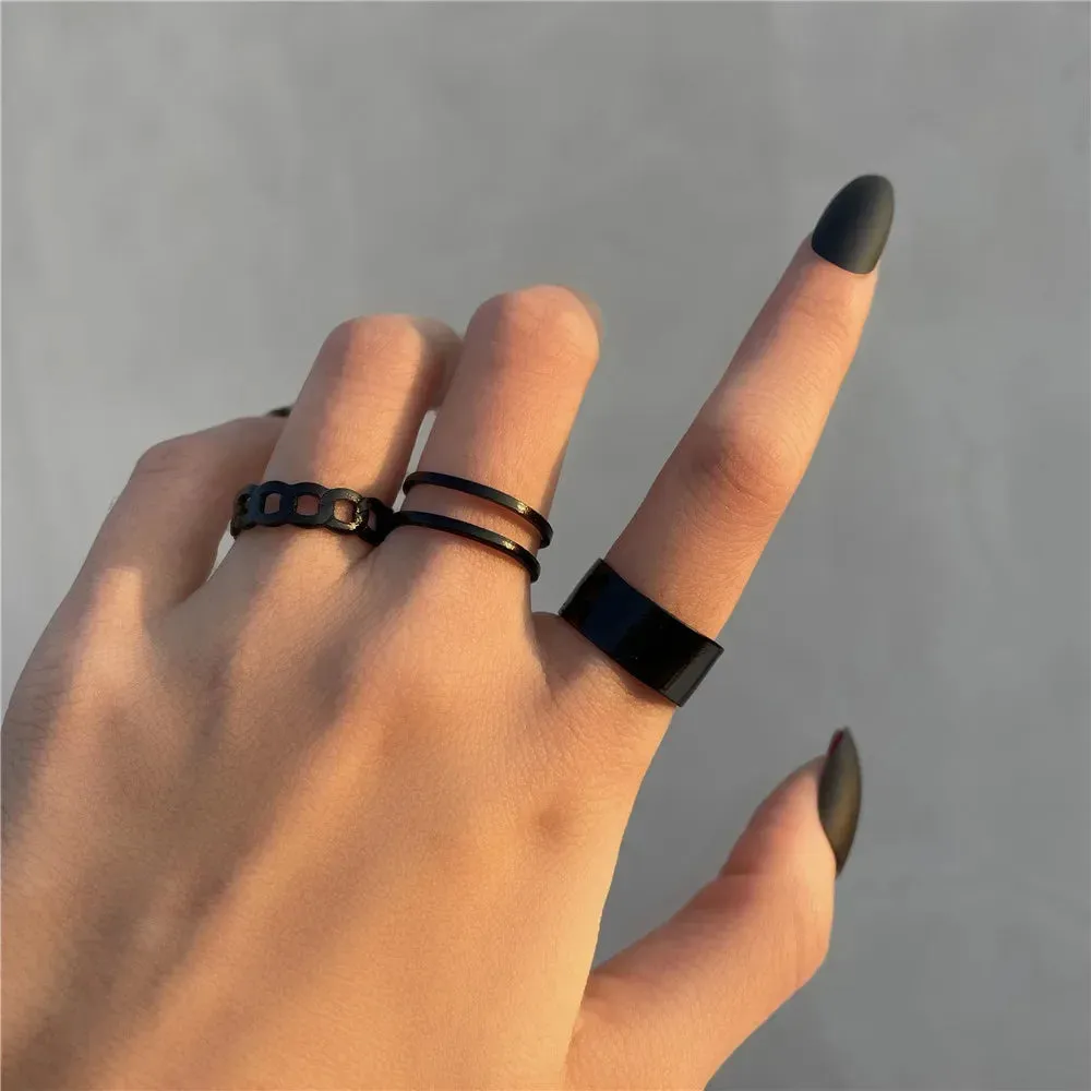 Vintage Pink Roman Cool Hip Hop Twist Geometry Open Fashion Gifts Ring