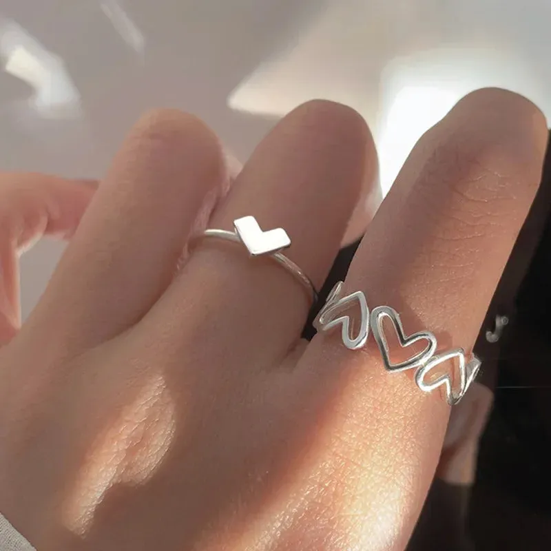 Vintage Pink Roman Cool Hip Hop Twist Geometry Open Fashion Gifts Ring