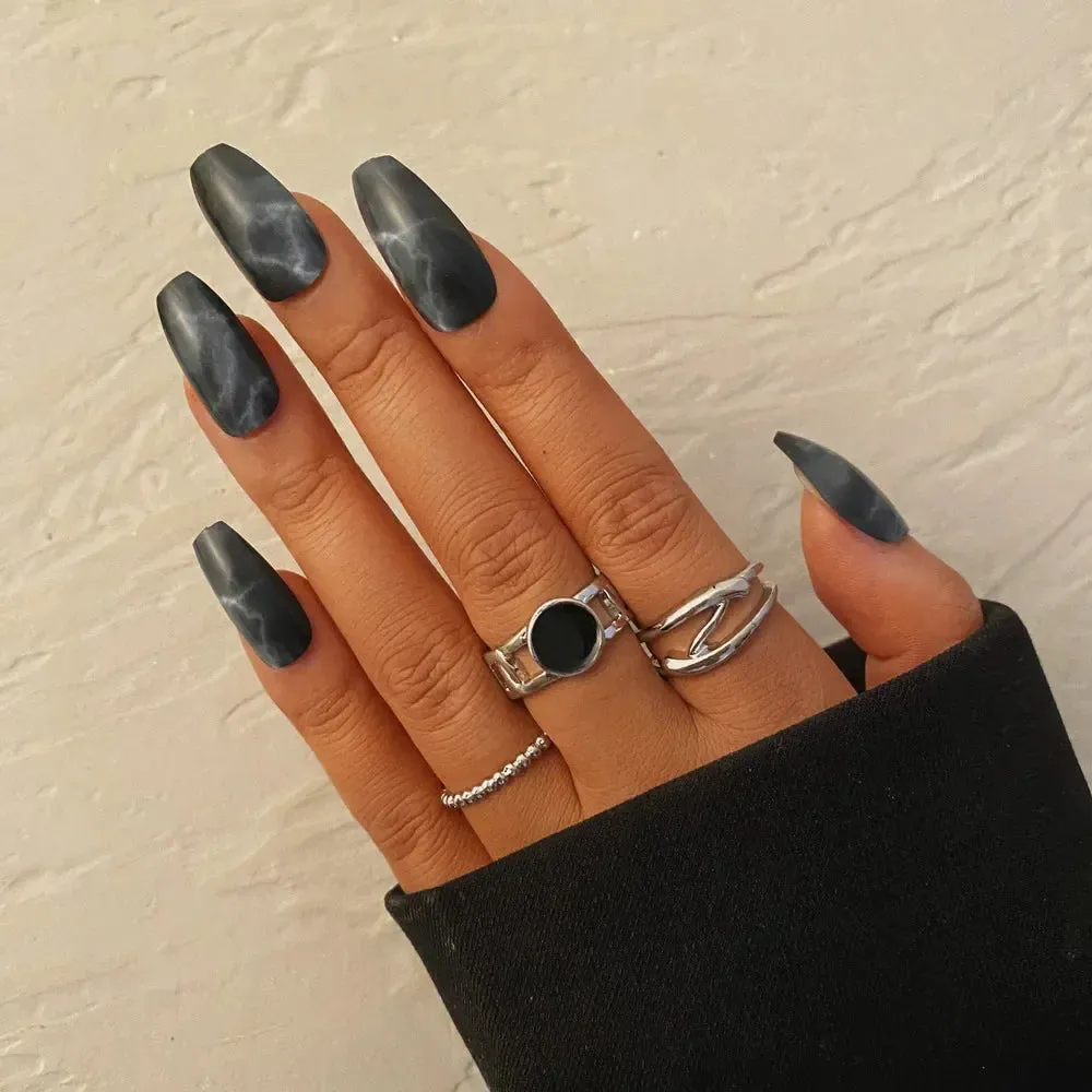 Vintage Pink Roman Cool Hip Hop Twist Geometry Open Fashion Gifts Ring