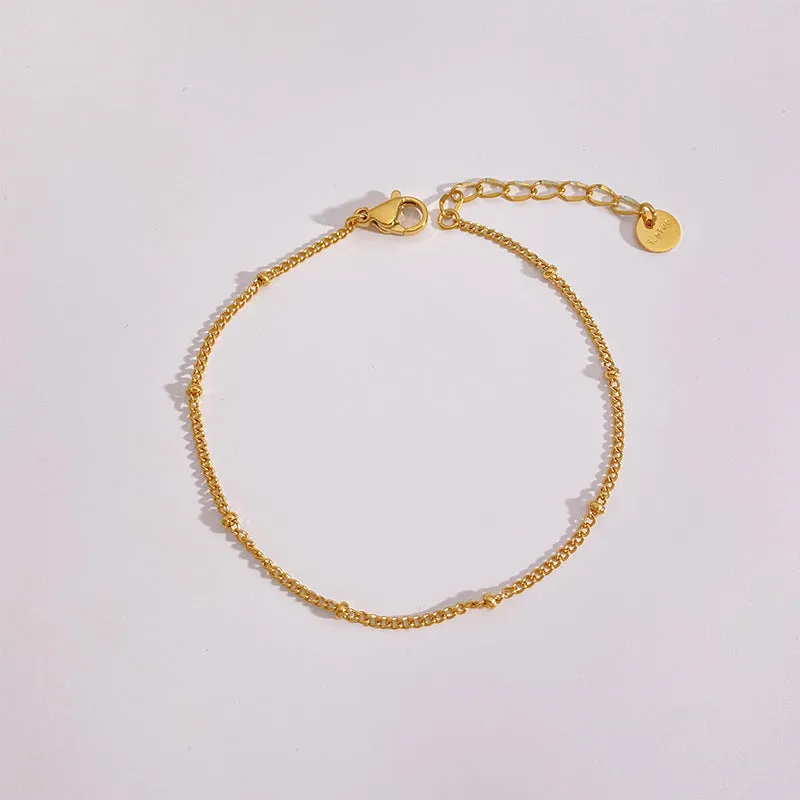 Wholesale Stainless Steel Exquisite Bead Chain Bracelets