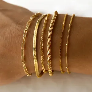 Wholesale Stainless Steel Exquisite Bead Chain Bracelets