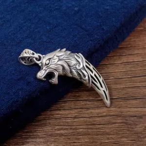 Wolf's Fang - Sterling Silver Gothic Pendant Necklace by The Nevermore