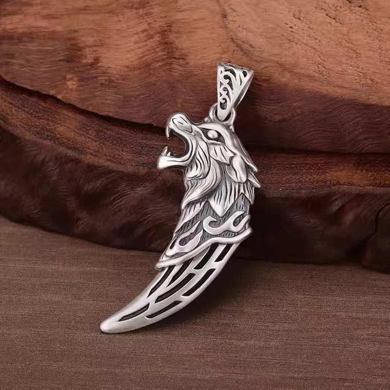 Wolf's Fang - Sterling Silver Gothic Pendant Necklace by The Nevermore